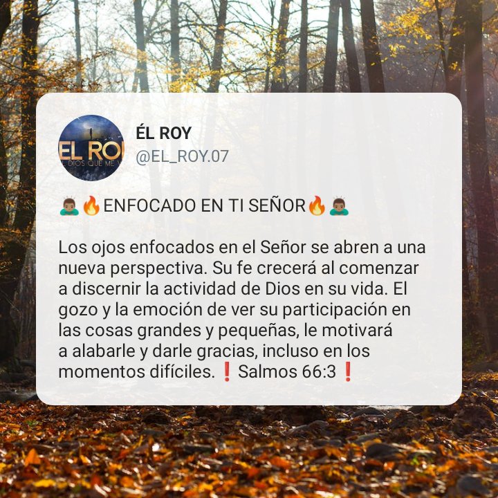 Enfócate en Dios