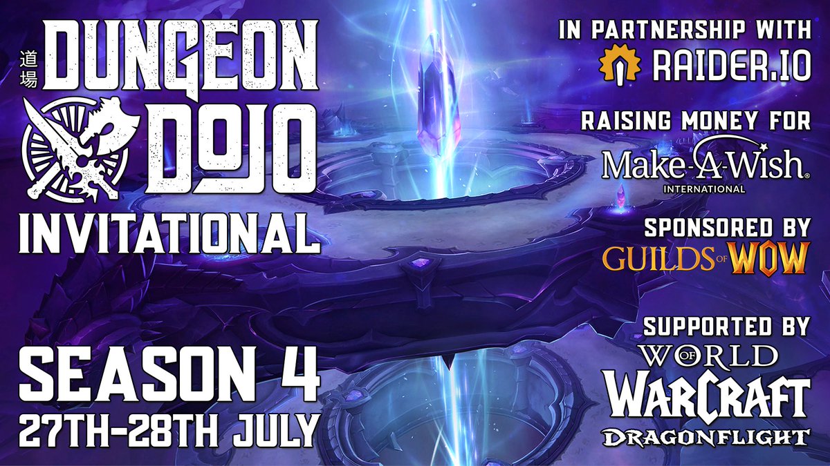 dungeondojowow's tweet photo. Day 2 of the Dungeon Dojo Invitational will be underway in just a few hours!!

Yesterday, we saw a Keystone Master, Three Keystone Hero’s, 12 Portals on top a personal best of 3k score!! 

Not only that, Valor Celestials @VLR_VALORGAMING has completed the highest key so far with a timed +19🤟🏻🤟🏻! 

It was so fun watching all the teams compete yesterday, seeing people achieve their goals and we are all so proud! 

Live coverage starts 9AM PT / 12PM ET / 4PM GMT / 6PM CEST / 2AM AEST over at https://t.co/ecTVQ0dPkw

Continuing on from yesterday we are still raising money for @MakeAWishIntl so far raising $6195!! This means @PurplePixelsTV and @lunamists will both be dying their hair colours of the opposite faction 😁

At $6.5K @halyonix will make her caster debut wearing a lions onesie🦁

At $7000 @wochinimen will be live as Princess Wochi, please everyone donate this needs to happen! The outfit has been bought in preparation, don’t let us down Dojo! 

#LETSGODDI