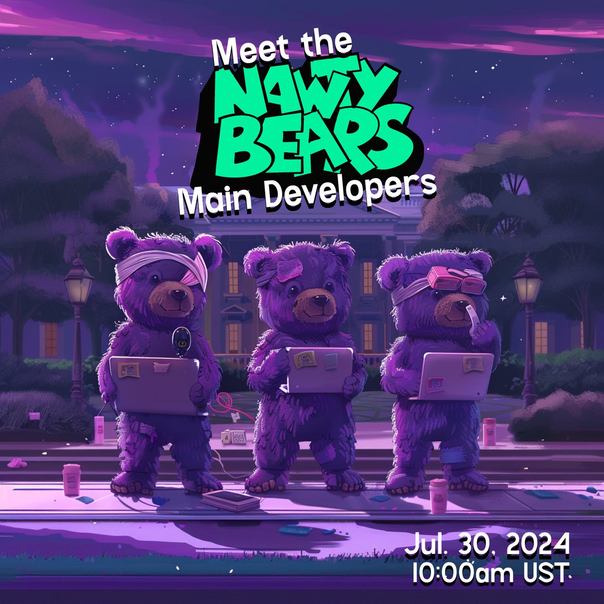 🚀🐻 NAWTY BEARS Community Meet and Greet! 🐻🚀

We are excited to announce our first community video call! Join us on July 30, 2024, at 10 AM UTC for an exclusive meet and greet with the NAWTY BEARS founders. This is your chance to get to know the team behind the project, hear