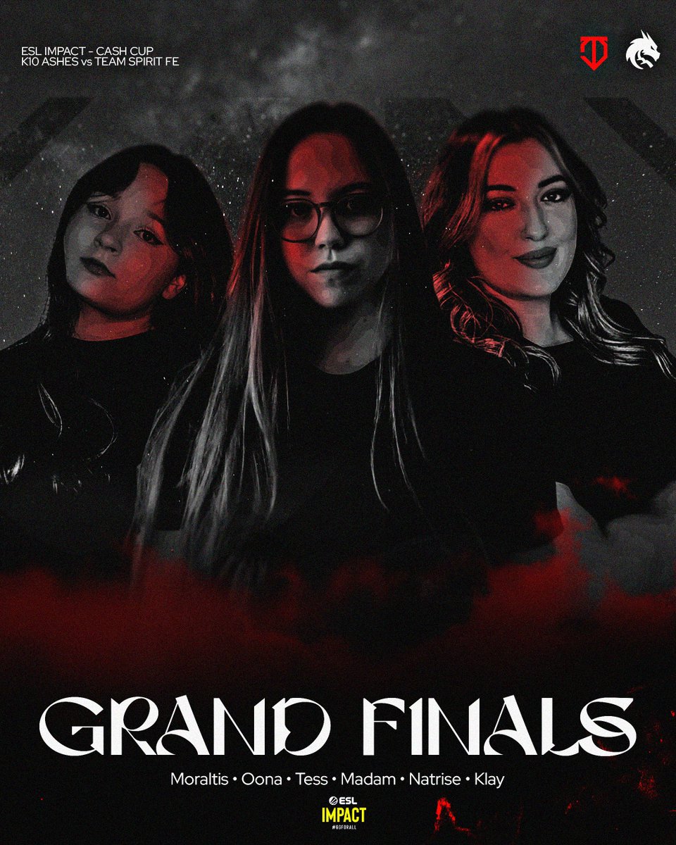 It may be a cash cup, but a final is a final.

Once again we face the mighty dragons of Team Spirit as the girls look to claim their first tournament win 🔥

#GOK10