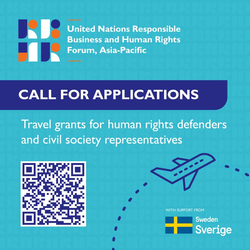 If you or someone you know is a passionate advocate for human rights and would benefit from attending the 2024 #RBHRF, we encourage you to apply for these travel grants

🔗 lnkd.in/gY-AidBt 
 📆 Application Deadline: 10 August 2024

#bizhumanrights #inclusiveparticipation
