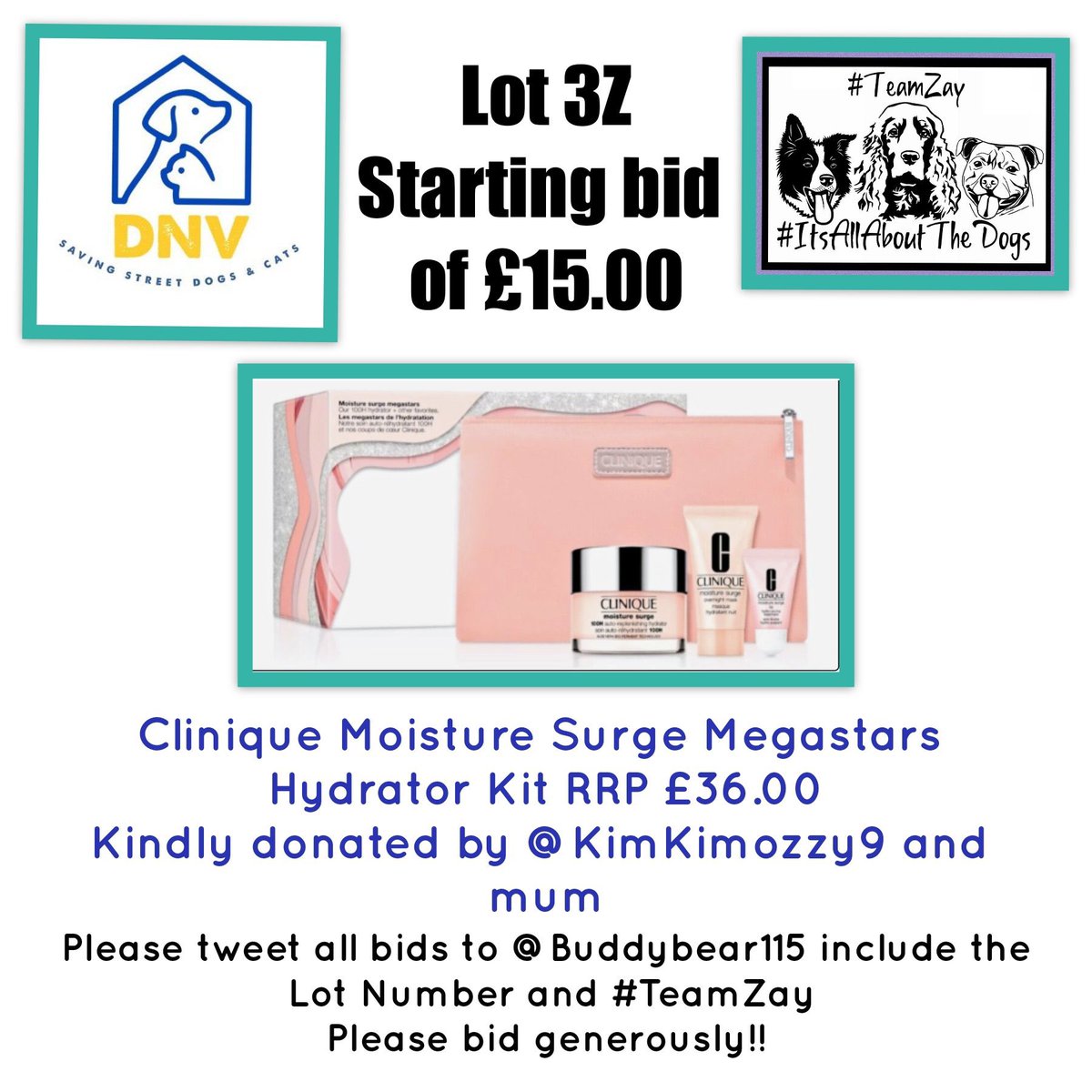 karen73984451's tweet image. #Lot 3 Z is this fabulous Clinique skin care set 🩷plz tweet all bids including lot number plus amount of bid plus #TeamZay to @Buddybear115