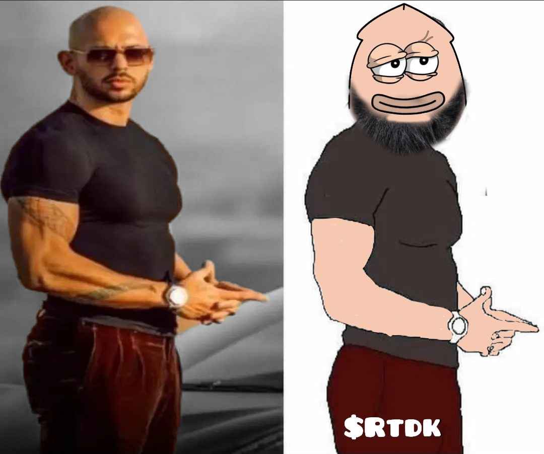 elionhorombe's tweet photo. Andrew Tate @Cobratate before and after he bought $RTDK @RetardikCTO https://t.co/IZGjTNc2GA