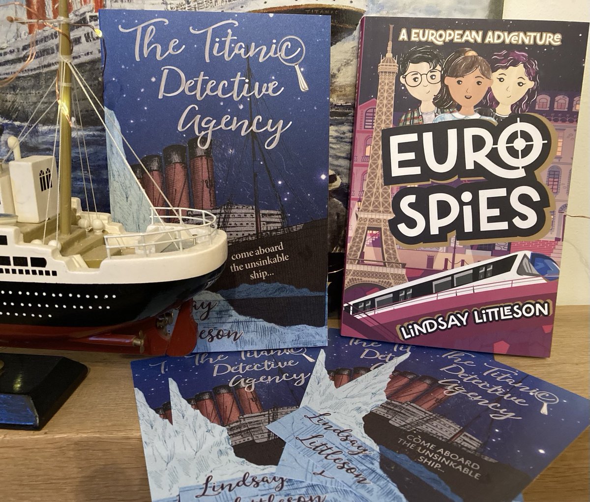 ljlittleson's tweet image. Holiday reading #Giveaway !! Signed copy of The Titanic Detective Agency and Euro Spies, plus a delicious bar of chocolate for one lucky UK winner, who’ll be picked at random on Friday 9th August. #Bookgiveway #Titanic #holidays #summer #kidlit