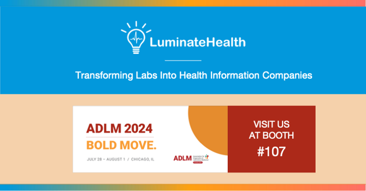 We’re exhibiting again at this week’s #ADLM2024. Come talk to us during the #ClinicalLabExpo from July 30 – August 1 at booth #107 about how we power #patientengagement, #providerengagement, and #populationhealth for #ClinicalLabs. #clinicaldata #HealthSystems #Hospitals