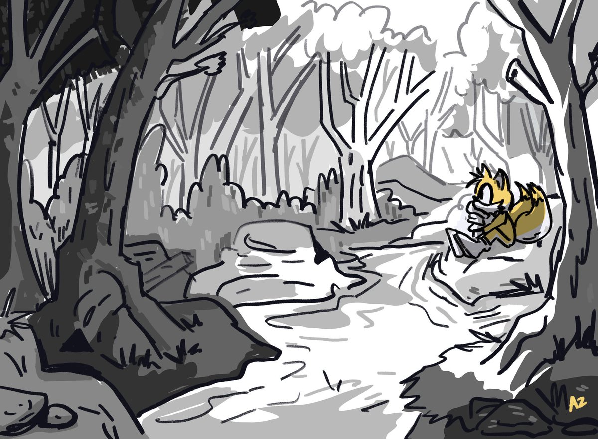 azuniart's tweet photo. Wonder what he’s thinking about? #Conceptart #tailsart #TailsTheFox #milestailsprower #sketch https://t.co/LlqO22tmAu