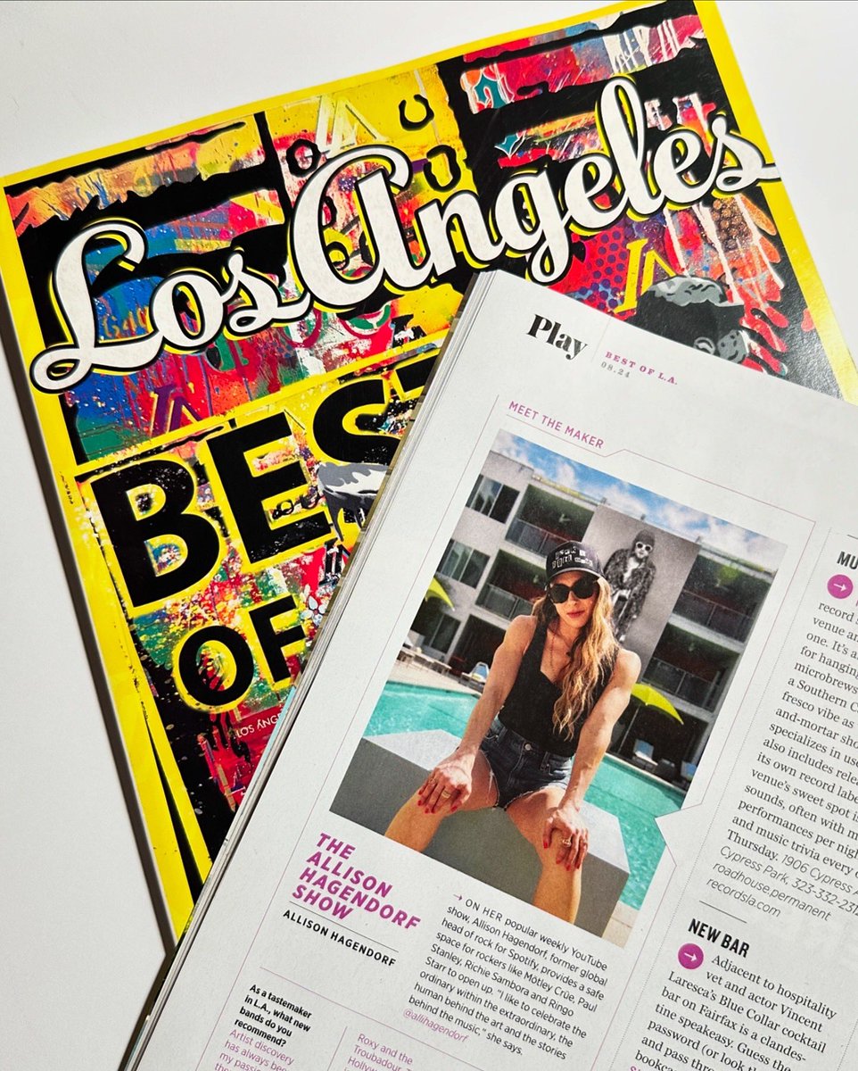 Career milestone: first photo to be published in print <a href="/LAmag/">Los Angeles Magazine</a>! It's been a dream forever. Here's to many more and hopefully a cover one day 🤞

Thank you <a href="/allihagendorf/">Allison Hagendorf</a> for everything 🖤