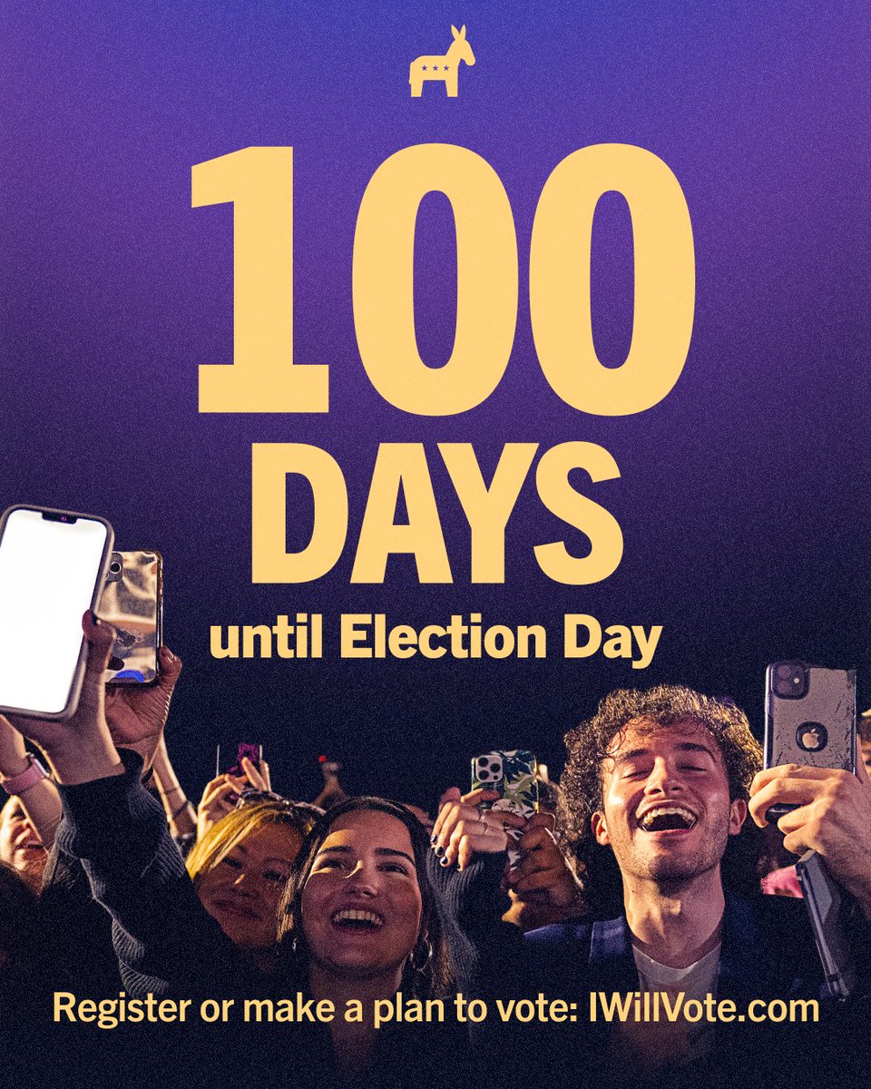 Will you register or make a plan to vote!? Iwillvote.com

#WereNotGoingBack #Kamala2024