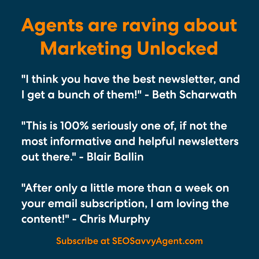 Happy 1-year anniversary to Marketing Unlocked! 🎉

600+ real estate agents just got today's newsletter featuring 8 of my best "Tips of the Week" from past issues. 🔥

They also got access to a flash sale on all SSA products &amp; services, which you can also get at my profile link.