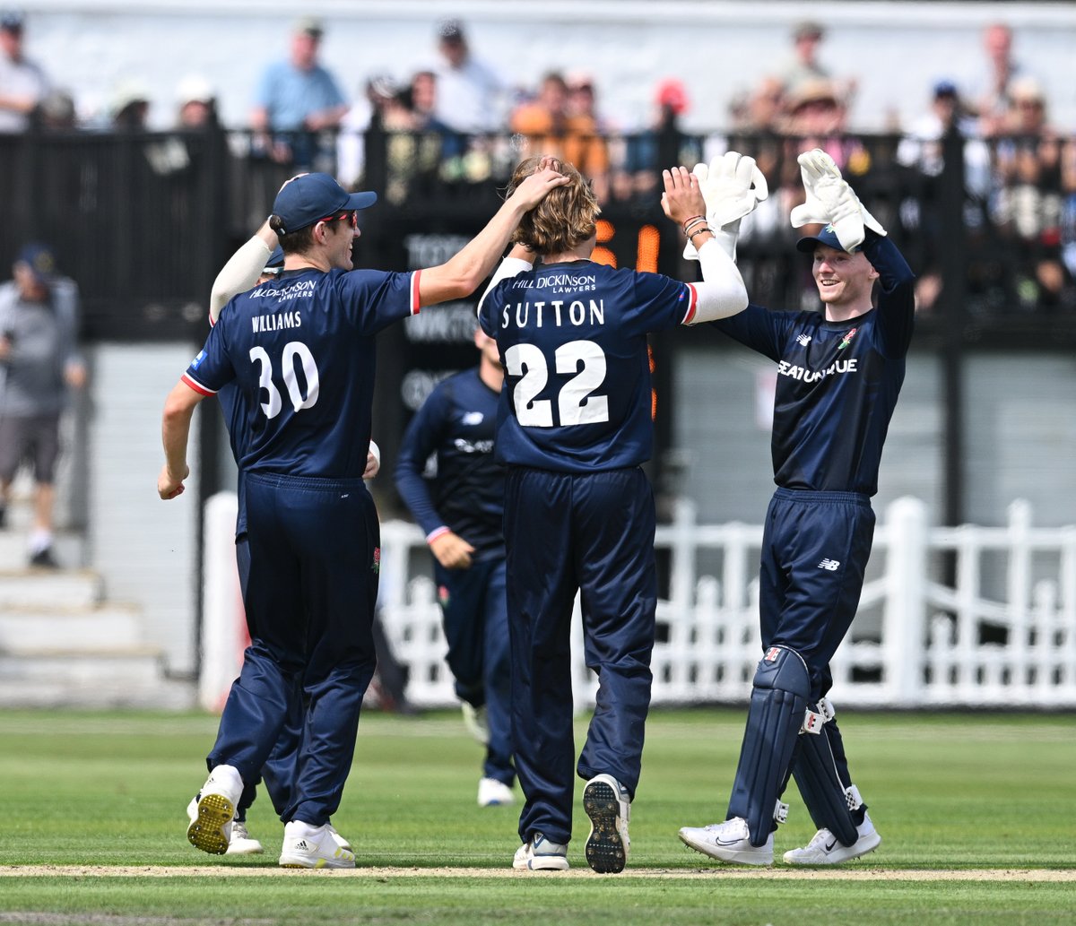 lancscricket's tweet photo. Congratulations to Ollie Sutton on taking his first wicket in professional cricket today, followed by a brave effort at the end to come out and bat with an injury. 

Wishing you a speedy recovery, Ollie! 💪

🌹 #RedRoseTogether https://t.co/LYEWwiTpRq