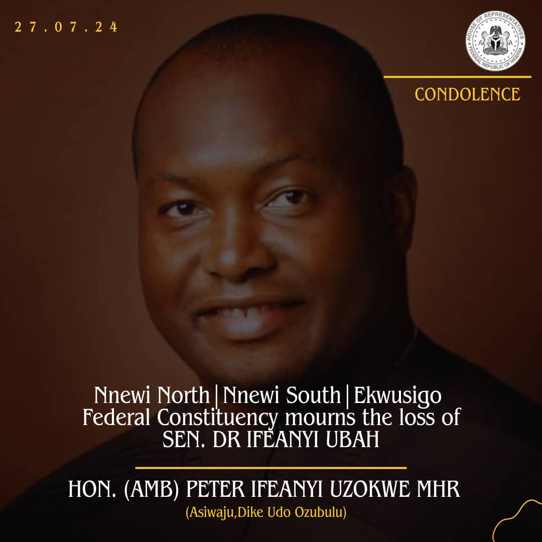 Hon_PeterUzokwe's tweet image. TO LIVE IN THE  HEARTS OF THE PEOPLE IS NOT TO DIE: HON UZOKWE &amp;amp; ASSOCIATES MOURN DISTINGUISHED SEN (DR) PATRICK IFEANYI UBAH

#senator
#Nigerian 
#Senate
