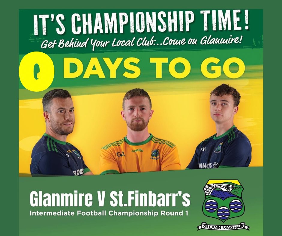 🔥 Join us as we take on St. Finbarr's 
📍 Venue:  St. Vincents
🕦 Throw in 7.30pm
‼️ Don’t forget to purchase your ticket, prior to attendance ‼️
🎫 universe.com/events/st-finb…
<a href="/GrandonsToyota/">Grandons Toyota Cork</a> 

#football #glanmire #glanmireabú