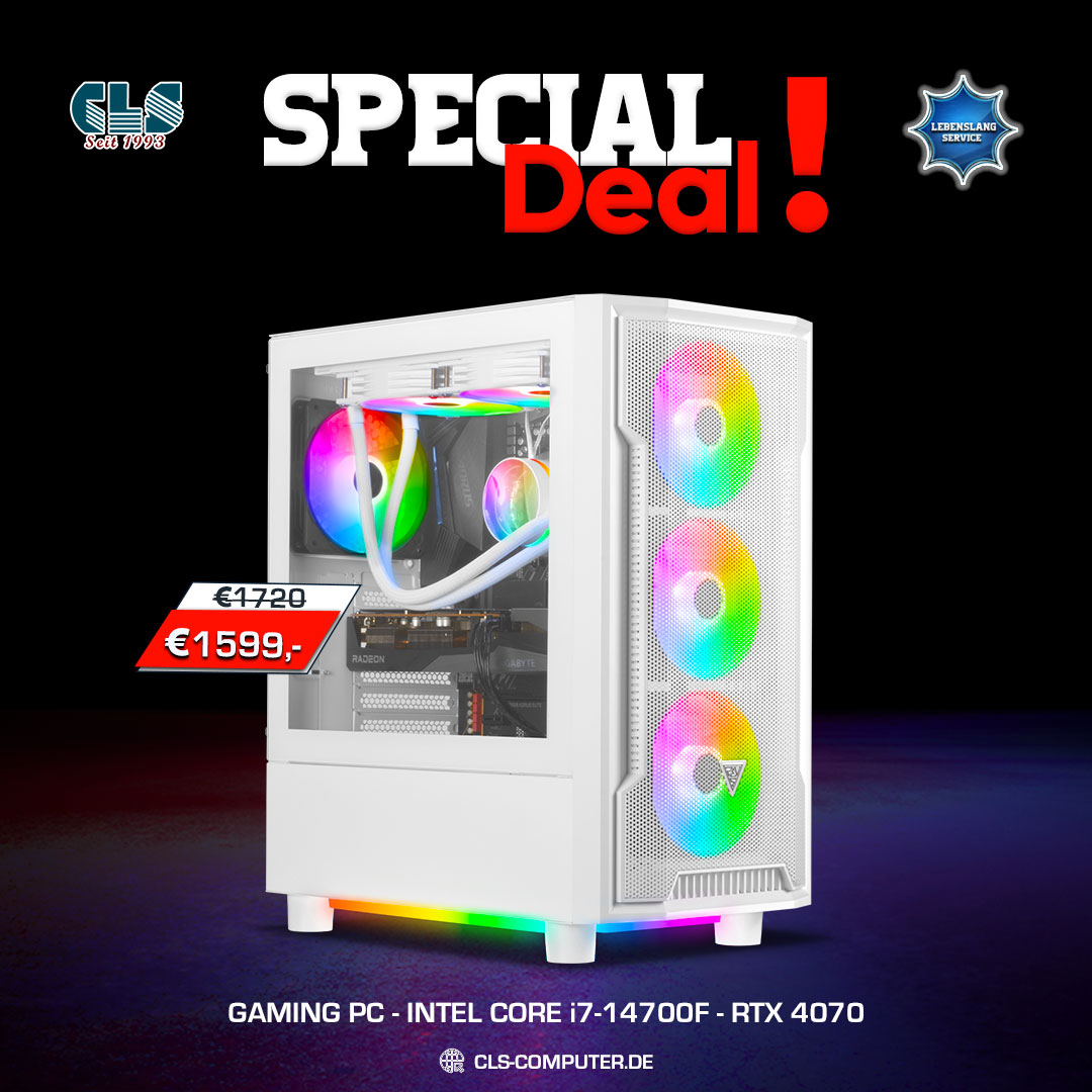 cls_computer's tweet image. 🔥 Intel Core i7-14700F + RTX 4070 Gaming PC - €121 Rabatt! Optimiere jetzt dein Setup!

🔗 Klicke hier: cls-computer.de/gaming-pc-inte… - aber sei schnell, das Angebot ist begrenzt!

#gamingpc #powerperformance #budgetgamingpc #ultimatepc #pcbuilds #WOCHENANGEBOT #angebot #intel