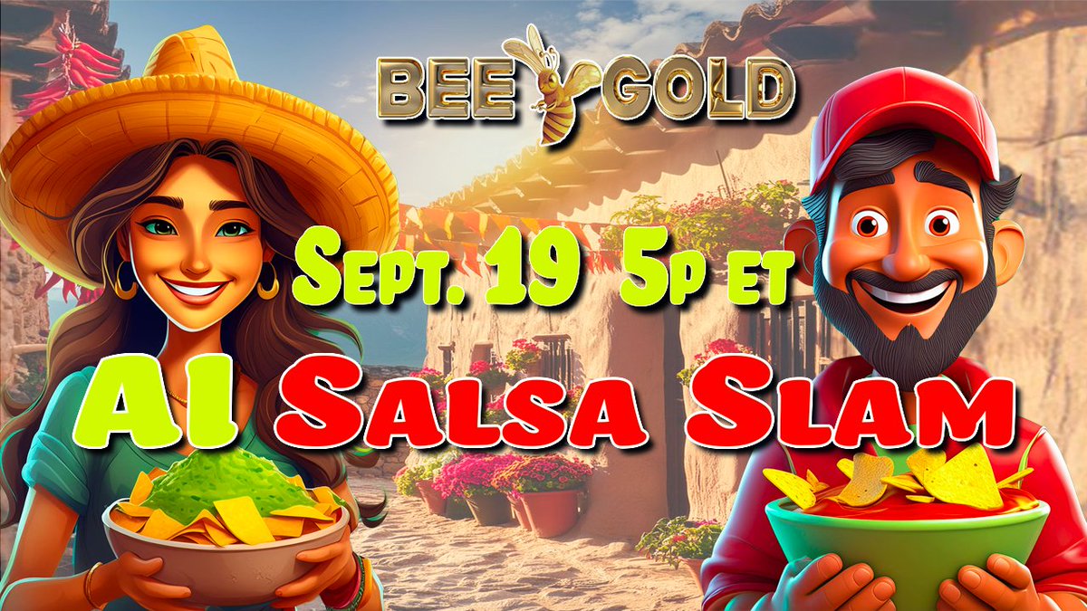 AI SALSA SLAM coming to YouTube Sept. 19th 
youtube.com/watch?v=C4ZMJw… Savor the Date! 🌶️ <a href="/mrshowell24/">Stephanie Howell</a> <a href="/JoeMarquez70/">Joe Marquez, The EdTech MacGyver 📎💻💥</a> <a href="/ericcurts/">Eric Curts</a> <a href="/Penchevable/">Nancy Penchev</a> <a href="/MrsKannekens/">Cammie Kannekens 🇨🇦</a> <a href="/dramatickat/">Kat Crawford</a> <a href="/Ballewedtech/">Frederick "Rick" Ballew</a> <a href="/edtech_ology/">Jared Johnson</a> <a href="/MsClassNSession/">Stephanie D. Jacobs</a> <a href="/gret/">Greta Sandler</a>  <a href="/latintechtools/">Maureen Gassert Lamb , M.Ed. (she/her/hers)</a> #BEEGOLD