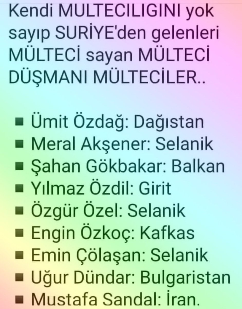 ❗️Kendi mülteci olupta Suriye'den gelenleri yok sayan Mülteci düşmanı Mülteciler !

❗️Önce siz bi kendinizi !₺l@f edin sonra Suriyelileri yollarız...

❗️Benimle aynı fikirdemisiniz ?

Haşema Afgan Vatandaşlıktan Polis Affet Türkiyem