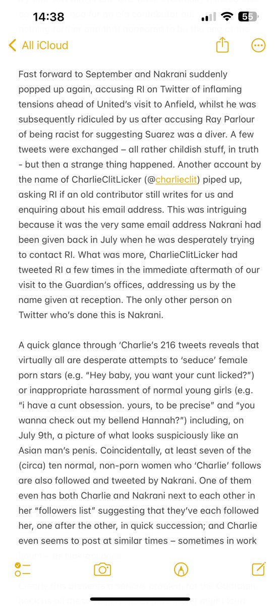 ZippyPenguin_'s tweet photo. To the uninitiated and those wanting to remember - “The Curious Case of Charlie Clitlicker” and a certain Guardian journo. 

Genuinely brilliant this. 

Enjoy. 

#MUFC #RedIssue #SachinNakrani https://t.co/mEWwdmfj64