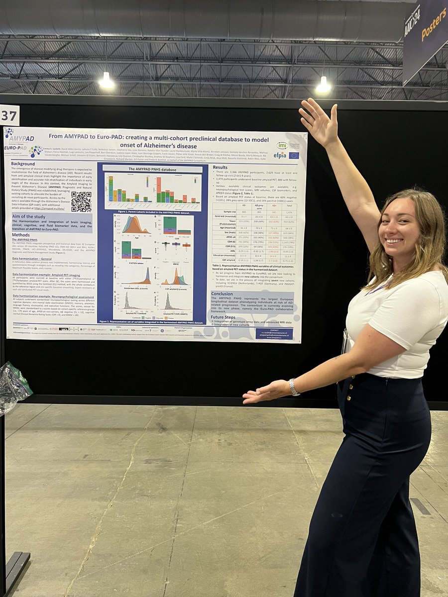 Dr Emma Luckett (@emmaluckettneu1) on Twitter photo If you want to know more about our European Prevention of Alzheimer’s disease cohort collaboration ✨Euro-PAD✨ or want to find out how to join, then come and find me today at poster #37! 🧠 <a href="/AlzheimerEurope/">Alzheimer Europe</a> <a href="/AlzData/">Alzheimer's Disease Data Initiative</a> <a href="/IMI_AMYPAD/">AMYPAD</a> #AAIC24 If you want to know more about our European Prevention of Alzheimer’s disease cohort collaboration ✨Euro-PAD✨ or want to find out how to join, then come and find me today at poster #37! 🧠 <a href="/AlzheimerEurope/">Alzheimer Europe</a> <a href="/AlzData/">Alzheimer's Disease Data Initiative</a> <a href="/IMI_AMYPAD/">AMYPAD</a> #AAIC24