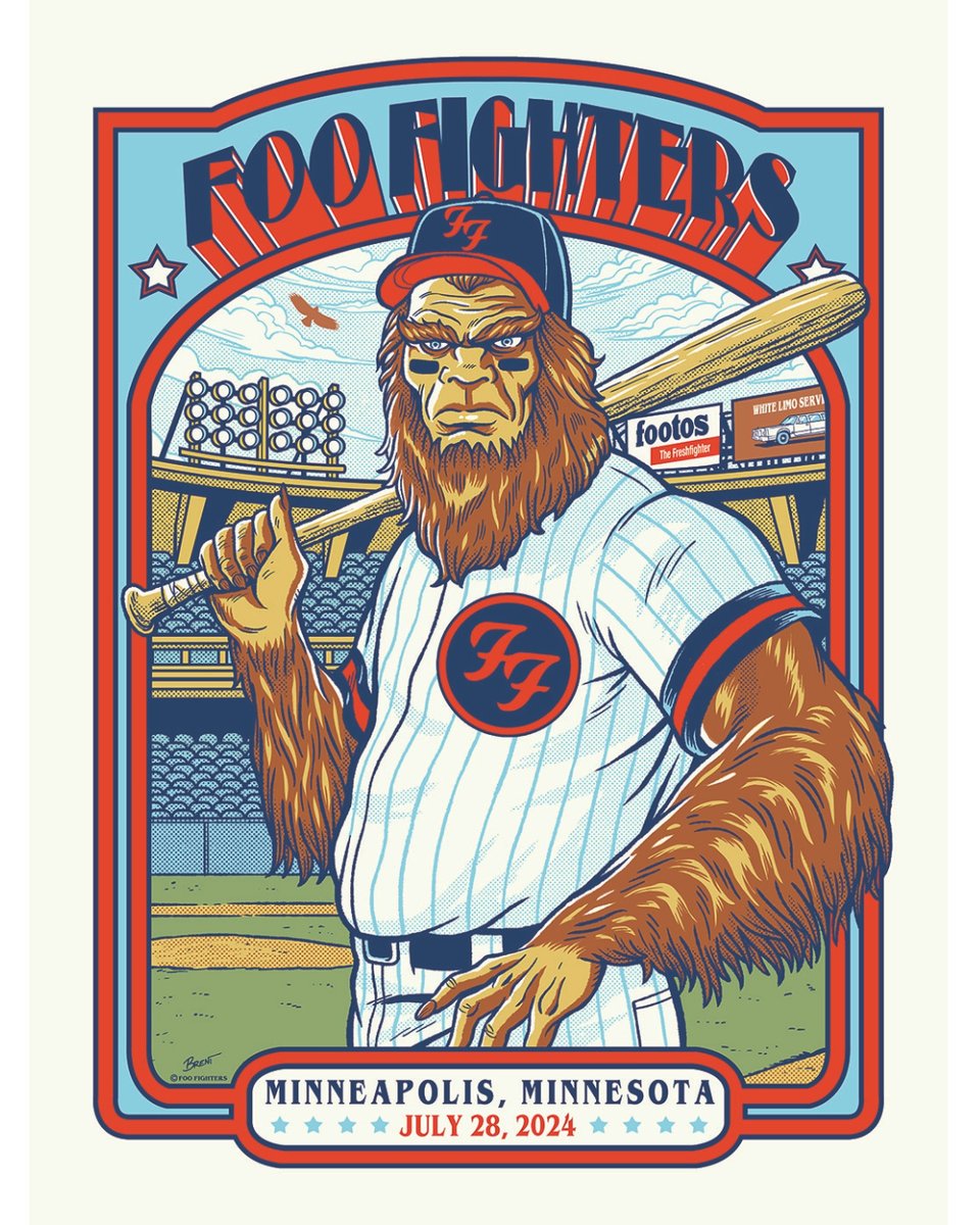 Foo Fighters (@foofighters) on Twitter photo MINNEAPOLIS!!! LET'S GO!!!
Target Field 🎟️ FooFighters.lnk.to/MMN
4:00pm Doors Open
5:30pm <a href="/L7officialhq/">L7 The Band</a>
6:30pm <a href="/ThePretendersHQ/">The Pretenders</a>
8:00pm #FooFighters
🖌️ <a href="/brentschoonover/">Brent Schoonover</a>
#FF2024 MINNEAPOLIS!!! LET'S GO!!!
Target Field 🎟️ FooFighters.lnk.to/MMN
4:00pm Doors Open
5:30pm <a href="/L7officialhq/">L7 The Band</a>
6:30pm <a href="/ThePretendersHQ/">The Pretenders</a>
8:00pm #FooFighters
🖌️ <a href="/brentschoonover/">Brent Schoonover</a>
#FF2024