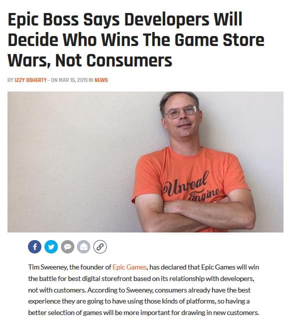 GiveMeBanHammer's tweet photo. Problems with what you said:

Steam is a soft monopoly - Valve retains dominance in PC games market because devs 𝒐𝒓𝒈𝒂𝒏𝒊𝒄𝒂𝒍𝒍𝒚 gravitate towards its Store due to it being feature rich and easy to work with compared to competitors.

Epic Games Store tried to “Dismantle” Steam’s dominance…by implementing and forcing console-war tier exclusivity over PC Gaming. Practically bribing developers to release their games on EGS “exclusively”for at least a year, and cutting off releases on not just Steam but GoG too. 

Fighting soft monopoly, by implementing hard monopoly tactics will attract the ire and resentment of consumers, rightfully so. This compounded by the objectively worse features of the Epic Games Store.

These cumulative factors made many PC gamers tolerate EGS with gritted teeth at best, loathing and refusing to use EGS out of spite at worst. Which is why the one year Epic Games Store Exclusivity is often called the “one year beta test” by many PC players.

So no, pc gamers are not calling Epic bad for the sake of it, Epic earned the dislike fair and square. Epic till now still tries to “fix” a perceived problem…by ironically being an even bigger problem than the one they are fighting.