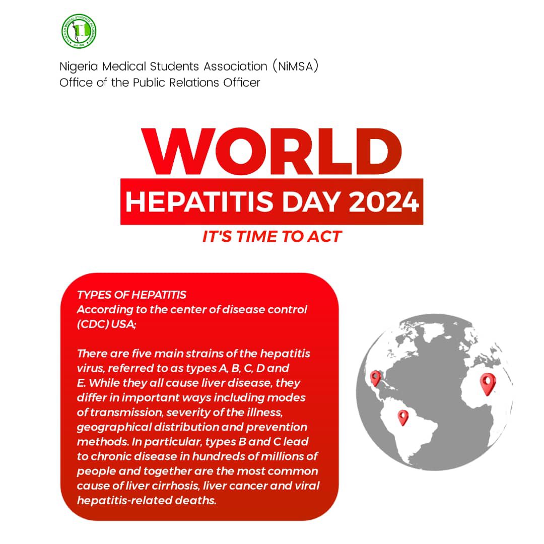 NiMSA_Nigeria's tweet photo. World Hepatitis Day - "It's Time for Action"

On July 28th, let's unite to raise Hepatitis awareness! Share this post, or repost from our social media. Together, we can fight and prevent this global scourge.

#WorldHepatitisDay #TakeAction #HepatitisAwareness https://t.co/svA0iXbKQV