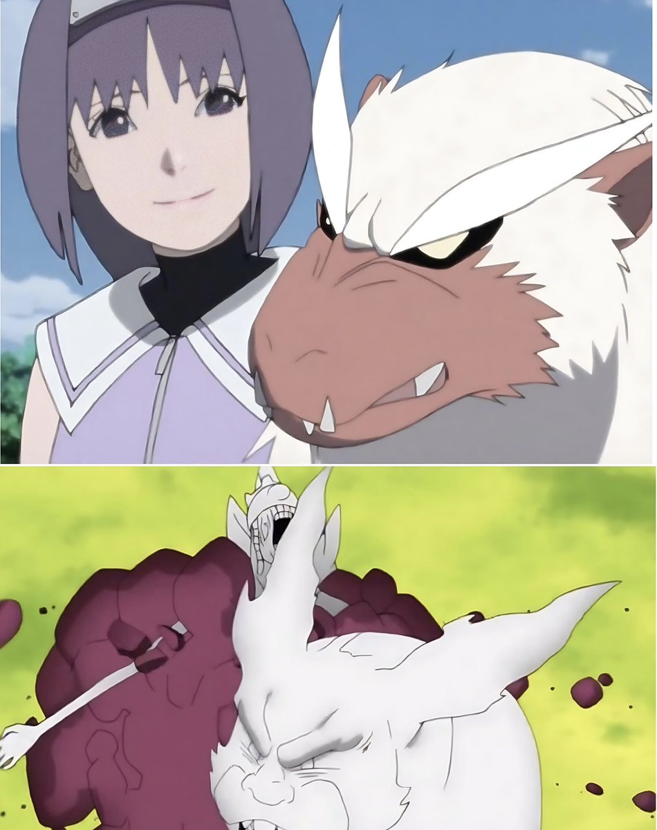 NANA_Y4W's tweet photo. Let’s compare Nue to the last Tailed Beast with 10 tails. Nue’s long eyebrows (or whatever they are) resemble the beast's ears. https://t.co/4Bk90Uo5I8