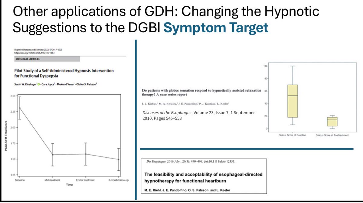 Always learning from @drlauriekeefer on brain-gut therapies beyond IBS #ANM2024:

▶️ Think about specific targets for symptom generation to tailor techniques
▶️ Techniques can be personalized for specific GI symptoms 
▶️ Nurse delivered interventions can help scale BGBTs