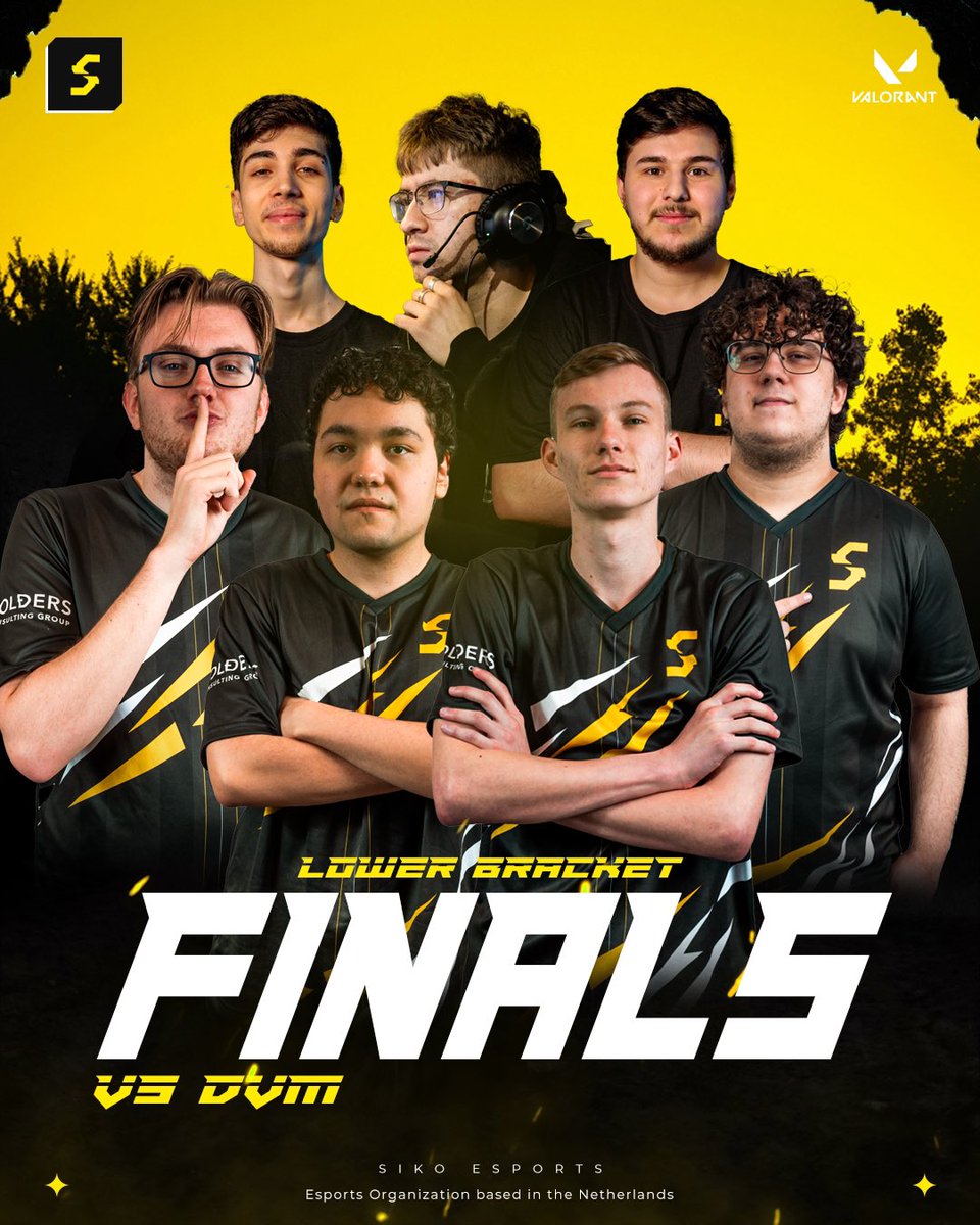 SikoEsports's tweet photo. Today (17:00 CET) we face @DVM_Esport in the Lowerbracket Final of the VCL France Up &amp; Downs tournament ⚔️

We will have to prove ourselves one more time to claim our worth within the league. We might have the same colors, but not the same destination 💛🖤

#BeSiko https://t.co/6qnByQ17rL
