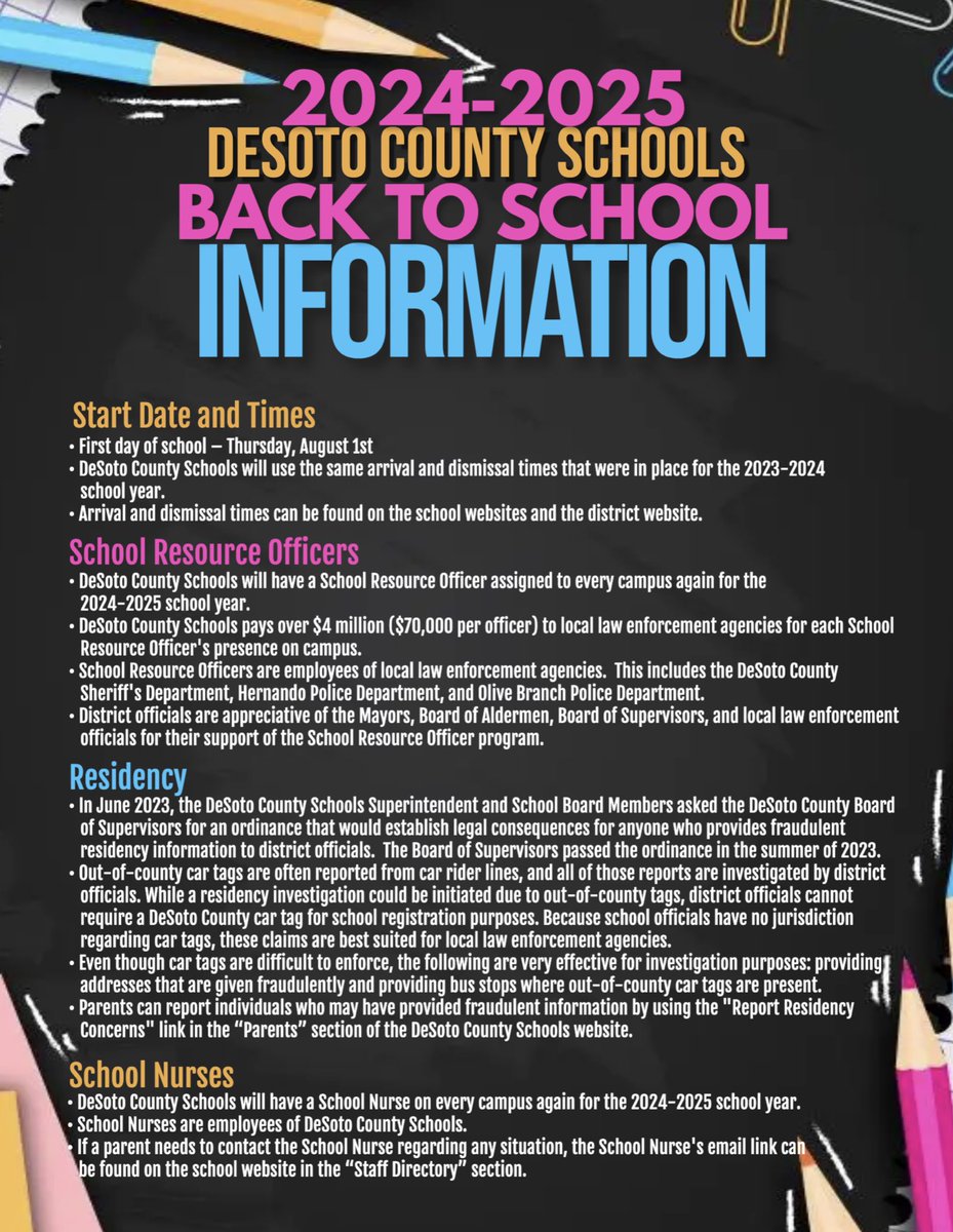 We look forward to welcoming our teachers back on Monday and our students this Thursday!  It’s going to be a great school year!  #BeTheStandard #TeamDCS