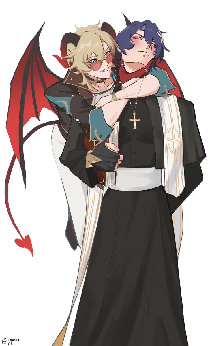 jojorice52's tweet image. demon!aven x priest!ratio 😈🗿✨