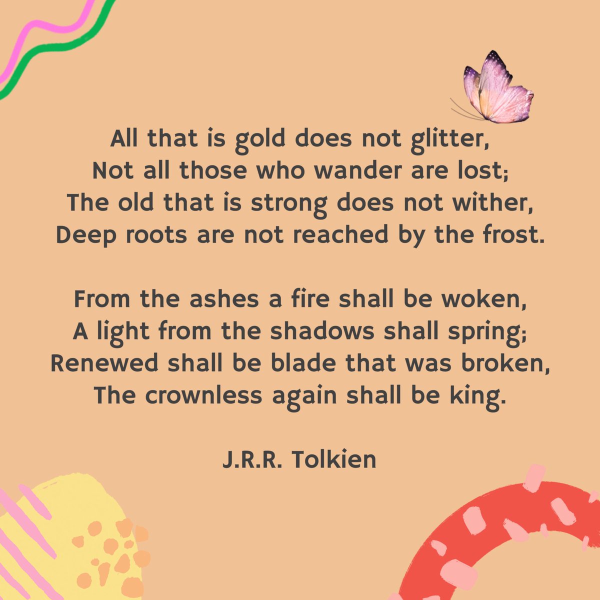 Short, simple, yet meaningful, this poem indeed packs a powerful message for all those of us struggling to get by in life 😇😇

#poem #POEMS #fav #motivational #readersoftwitter #youngauthors