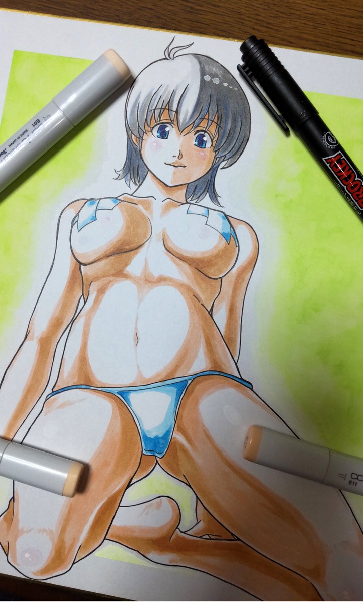 「「ここのペン入れは失敗できないッ!」……そこは、お約束で緊張した手が震え線が盛大」|毛根要請・雪風のイラスト