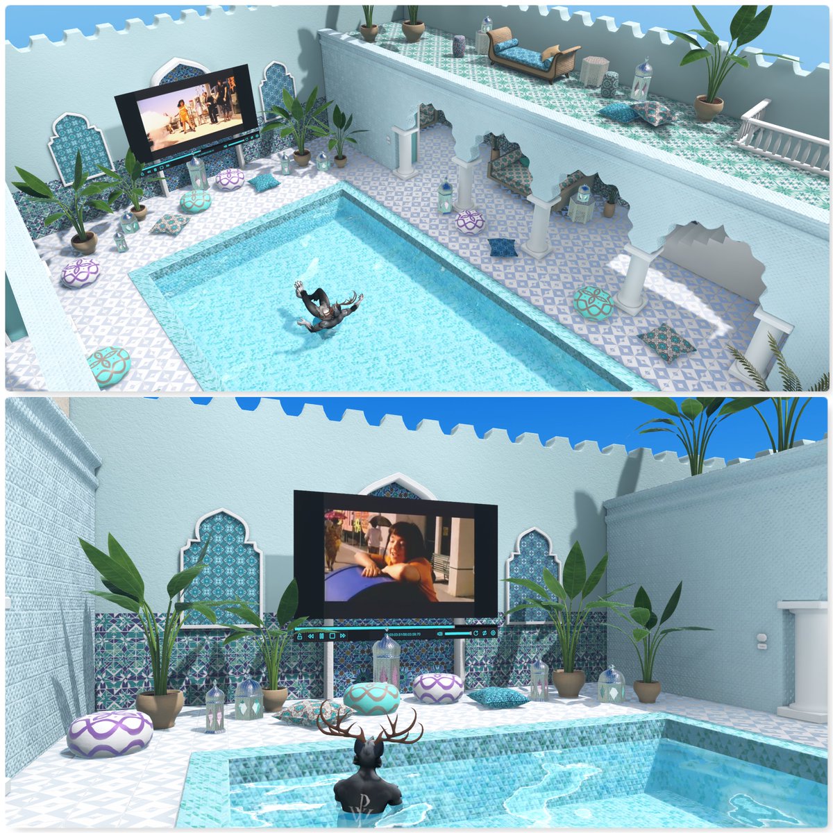 WolfoShi's tweet photo. Excellent Moroccan Pool House !
La Fille Moroccan Pool House By テンコ・モリ [Thk's !!!! @lafille_3dcg]
https://t.co/s0AyirKEBr
66.93 MB - PC Only - C32
https://t.co/ojMMWMxQ0H

#VRC #VRChat #VRChat_world紹介 #VRChatPhotography #VRChat_World #vrexplorer #MadeWithVRChat #VR https://t.co/KT5YBdH4YB