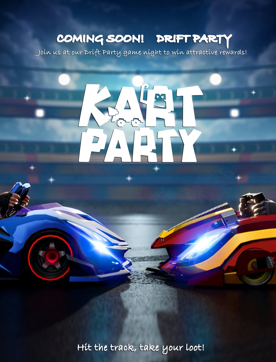 🏁 Ready, Set, Drift! 🏁

Join our ‘Drift Party’ competition and race for amazing prizes! 🏆 

In the spirit of the Olympics, show off your skills and speed in the Kart Party racing game. Don’t miss out on the action!

Date: TBA Soon
Register now: forms.gle/BwiCV3MNQbi5xi…