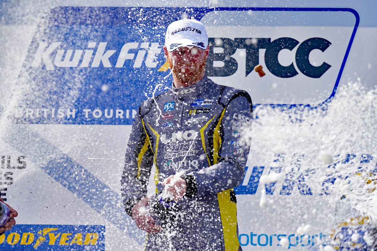 WOW!! <a href="/cooksport/">Josh Cook</a> wins @btcc race 2 here at Croft for <a href="/LKQEuroCarParts/">LKQ Euro Car Parts</a> <a href="/Synetiqltd/">SYNETIQ</a> in an absolutely fabuloud race befor popping the cork of the champagne! With @sonyuk <a href="/SonyUK/">Sony UK & Ireland</a>TEC <a href="/ToyotaUK/">ToyotaUK</a> <a href="/SpeedworksMS/">Speedworks Motorsport</a>