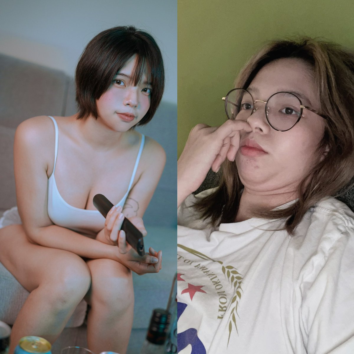網路上那些推主、網美發的男友視角
VS
實際上的男友視角

大家喜歡哪個ㄋ😂😂😂😂 https://t.co/a4GrysAp9W