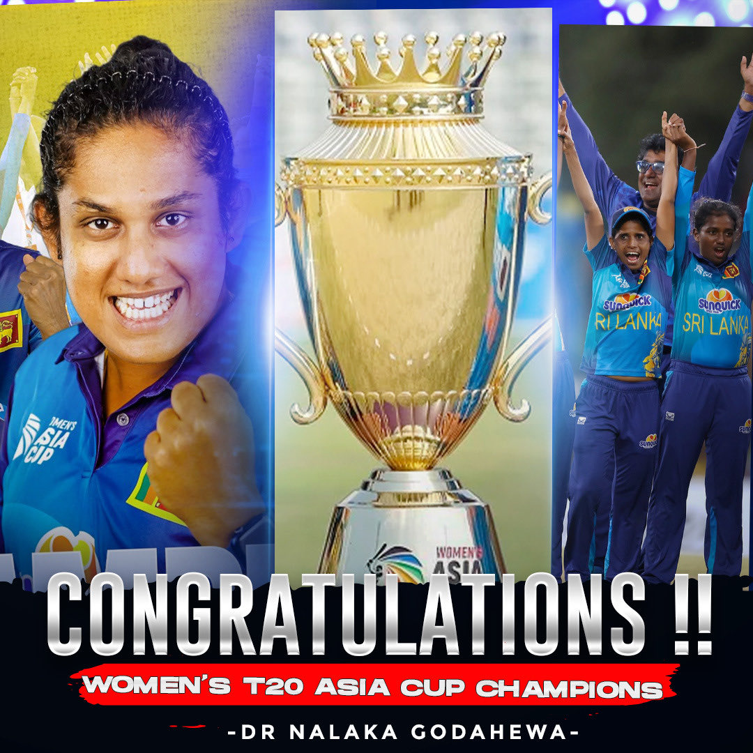 Congratulations to the Sri Lankan Women’s Cricket Team on winning the Asia Cup 2024! Your dedication and spirit inspire us all. Proud moment for our nation! 🇱🇰🏆 #AsiaCupChampions #ProudSriLankan