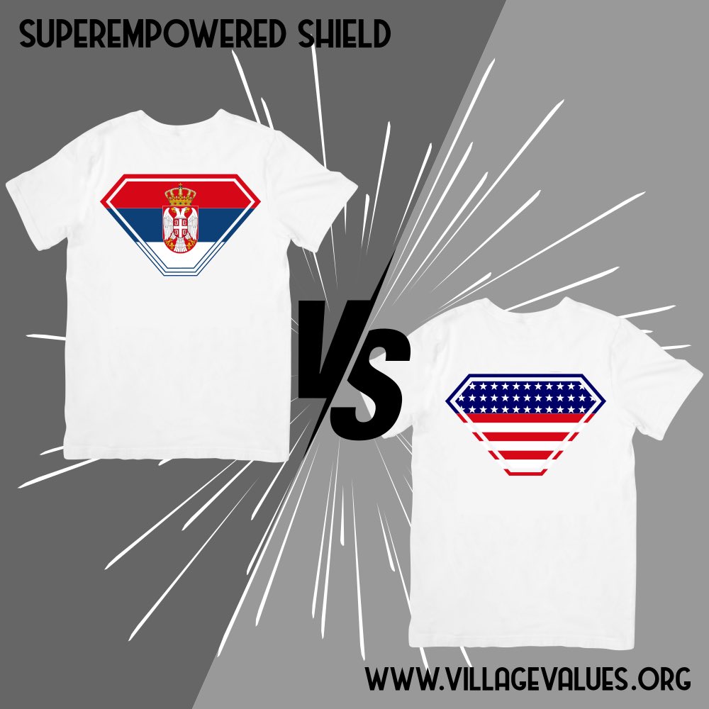 Choose your fighter. 🏅

SERBIA  🆚  USA

🇷🇸 teepublic.com/t-shirt/619406…

🇺🇸 teepublic.com/t-shirt/583285…

#SRBUSA #USASRB #SerbiaVsUSA #SerbiaUSA #USASerbia  #SuperEmpowered #WinningAmplifiestheSpirit #VillageValues #MultinationalPatriot #OurPatriotism #Versus