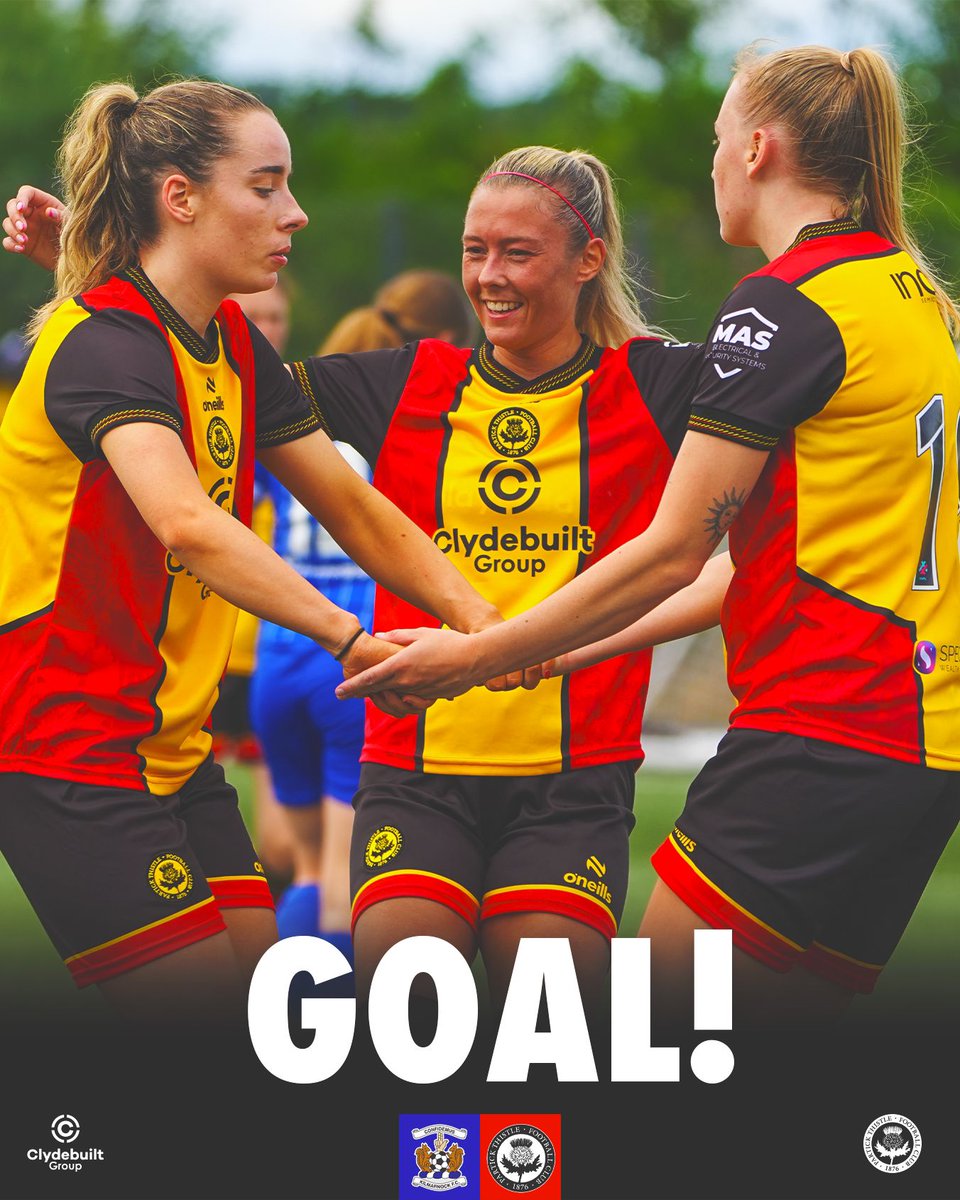 ThistleWFC's tweet photo. GOAL THISTLE  

Thistle are off the mark as Demi Falconer plays a fantastic long ball over the Kilmarnock defence and finds Tiree Burchill who slots it in to give the Jags the lead.  

23'| Kilmarnock 0 v 1 Thistle

#KWFCvsPTWFC #BePartOfThis https://t.co/FWVnjfON7x