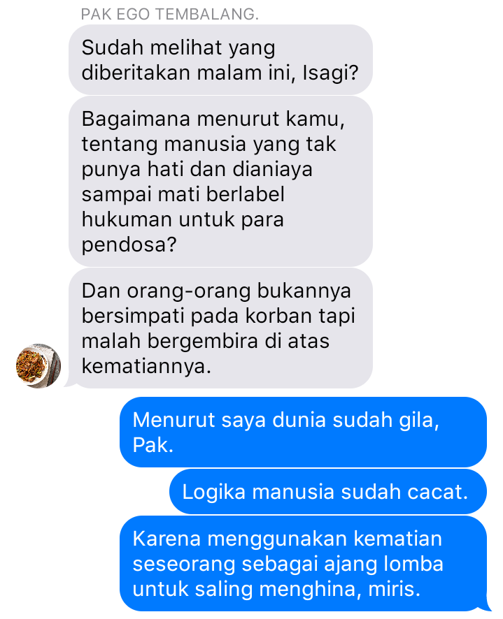 myosmu's tweet photo. bllk mystery one tweet. 
tw // mention of death

menurut kalian, apakah manusia yang tidak memiliki hati pantas mati, atau malah sebaliknya, diberi kesempatan tebus segala kesalahannya sekali lagi? https://t.co/YN82VCqBJW