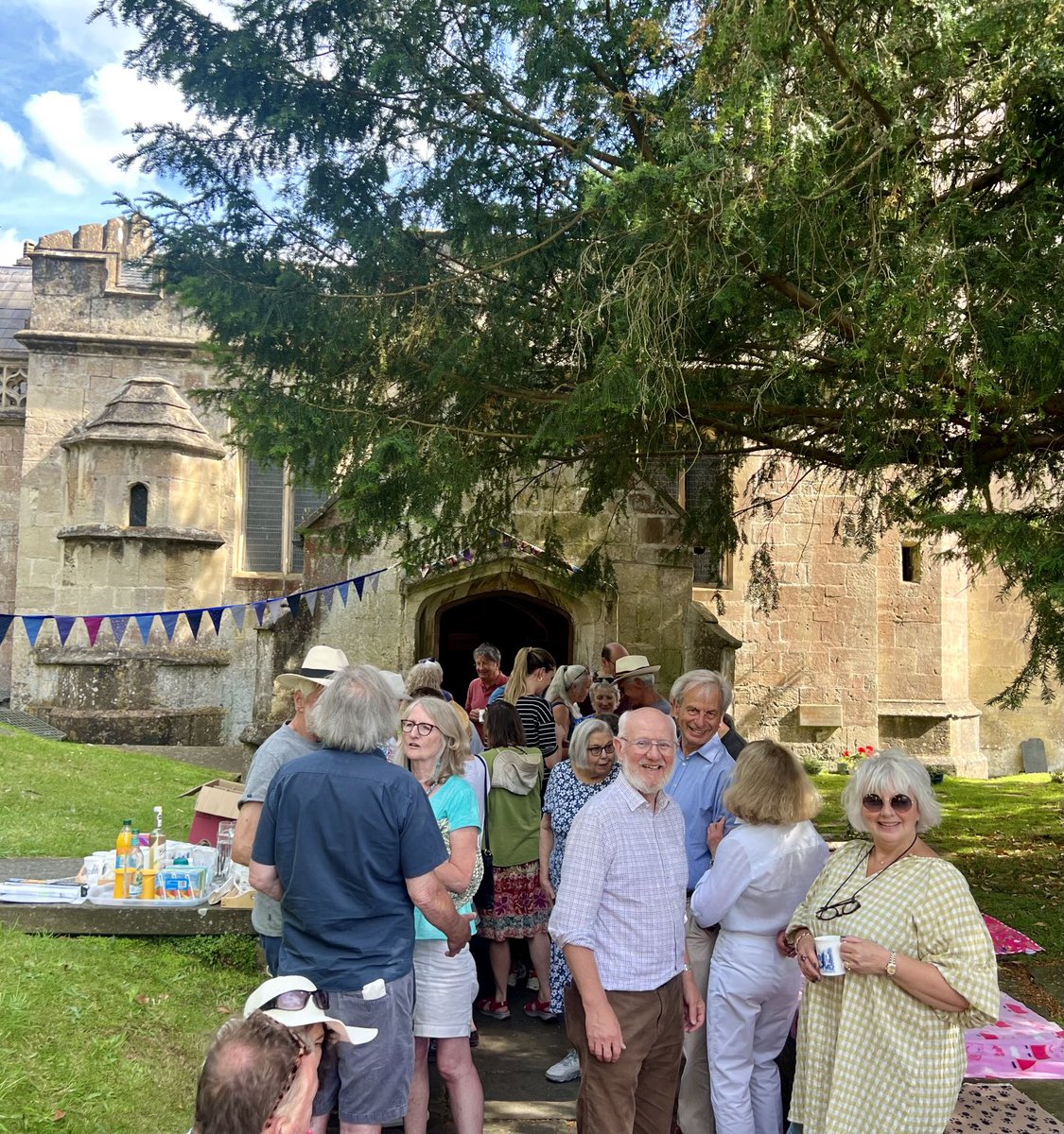 Tea and cake at St Thomas a Becket in Widcombe helping to raise funds to replace part of the roof after the lead was stolen. Next tea and cake event on 5 September.