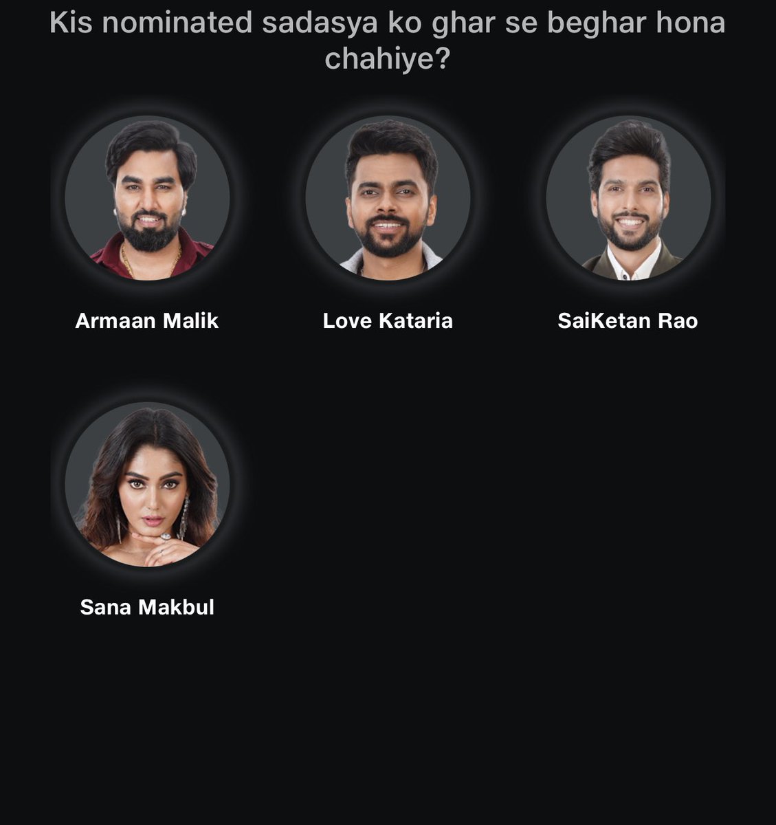 BiggBoss24x7's tweet photo. Thik se padho.....bhavnao mein mat behna...😂

jisko jada vote milenge o ghar se baahar jayega ye googly feki hai creative team ne 😎 

⚠️Bade fan base vale ko jasa khatara hai... 

Vote for - #ArmaanMalik 

#BiggBossOTT3 #BBOTT
#Luvkataria #SanaMakbul #SaiKetanRao #ArmaanMalik https://t.co/PUHTTLpScN