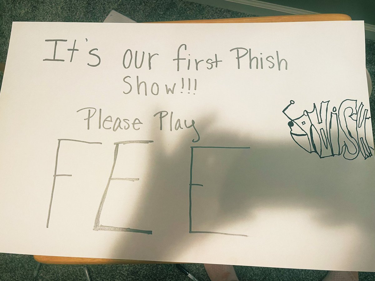MrWolksClass's tweet image. After nearly 50 years of combined Phish shows at Alpine Valley between my brother and myself, we are now bringing our daughters to their first show.

Big fans of Fee. Signs were made. 

@phish 
@Phish_FTR 
@ChrisWolk 
📸: Signs &amp;amp; 7/26/24