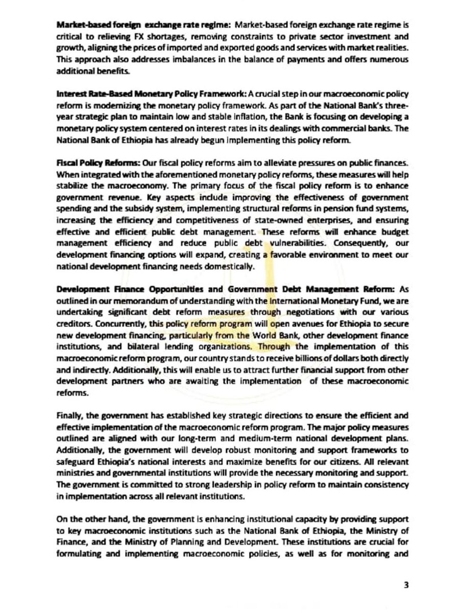 SamRosmarin's tweet image. A new era for #Ethiopia’s monetary policy