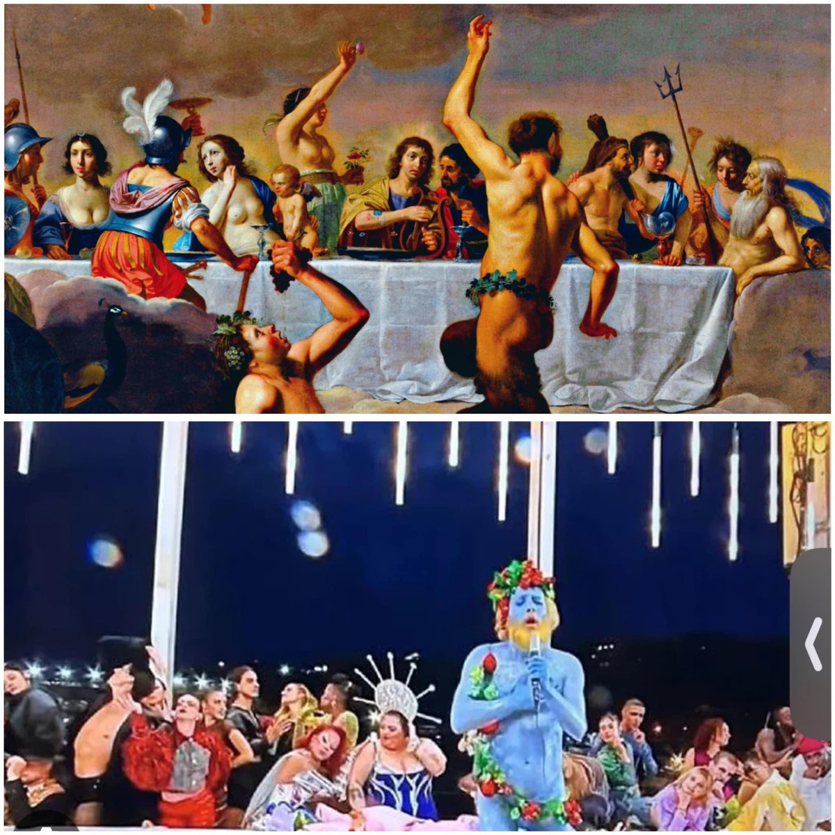 DominiqueRincon's tweet photo. @icevainillaice Los que saben de arte e historia saben q las referencias no son en absoluto la Última Cena de Leonardo da vinci.

Se trata del “Festin des Dieux” de Jan Harmensz van Bijlert 1635 y conservada en el museo Magnin de Avignon, los dioses del Olimpo celebran las bodas de Tetis y Peleo https://t.co/IaUXLj5gUW