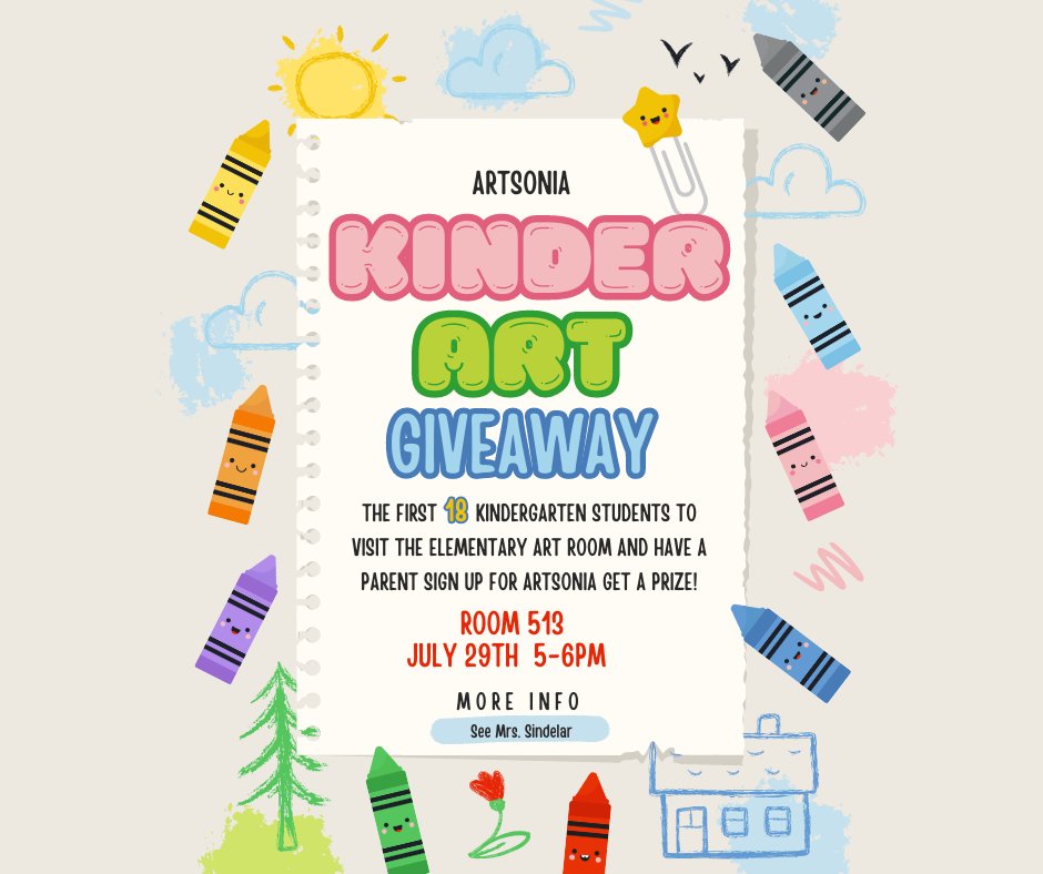 mrssindelar's tweet photo. Can't wait to meet my new little artists!  Come see me at back to school night! @DVUSD https://t.co/drW4jFhKes