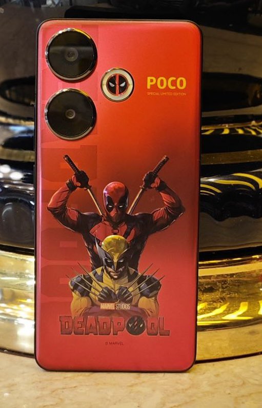 SharmaaArun's tweet photo. Big thanks to  @IndiaPOCO for providing a best  experience of Poco F6 Deadpool &amp; Wolverine Edition along with movie .      A deadly combo of power and style  #PocoF6 #Deadpool #Wolverine #DeadpoolAndWolverine #POCOXDeadpool 
@Himanshu_POCO
@digvj https://t.co/T6b4O2dKKI