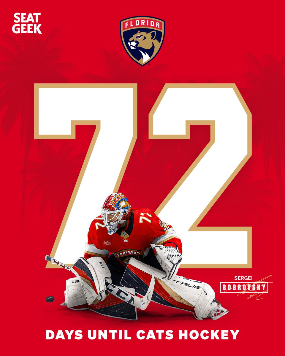 FlaPanthers's tweet photo. We’ll be back chanting BOB-BY before you know it 😸 https://t.co/7idEfWfbpA