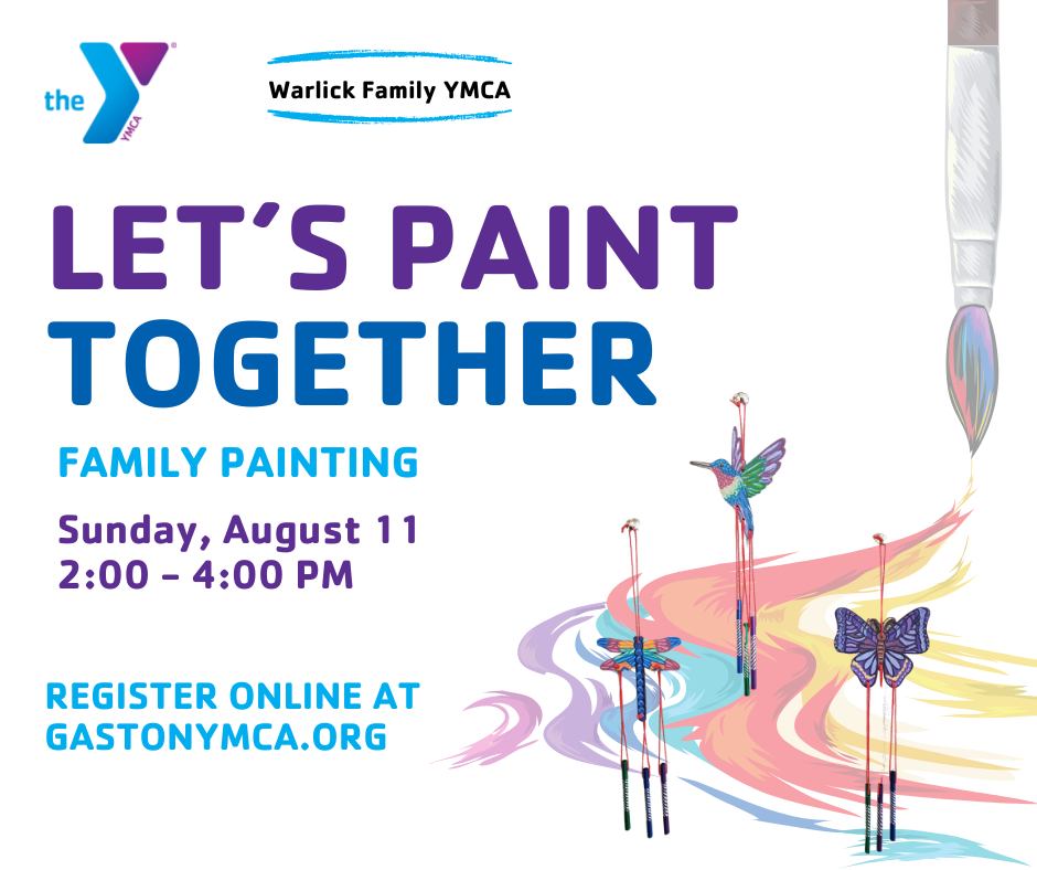 Join our friends from <a href="/YMCAGaston/">Gaston County Family YMCA</a> for a guided parent-child painting class on August 11th. 🎨 You'll be painting wind chimes! 🎐 No prior painting experience is necessary. Enjoy some wholesome family fun and let your creativity shine! ❤️

Learn More 👉bit.ly/45Y5u54