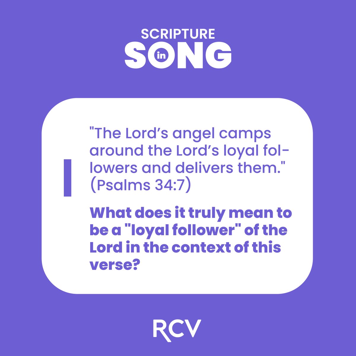 rcvzambia's tweet image. "The Lord’s angel camps around the Lord’s loyal followers and delivers them."
(Psalms 34:7)

What does it truly mean to be a "loyal follower" of the Lord in the context of this verse?

#RCV #ScriptureInSong #ShareJesusBoldly