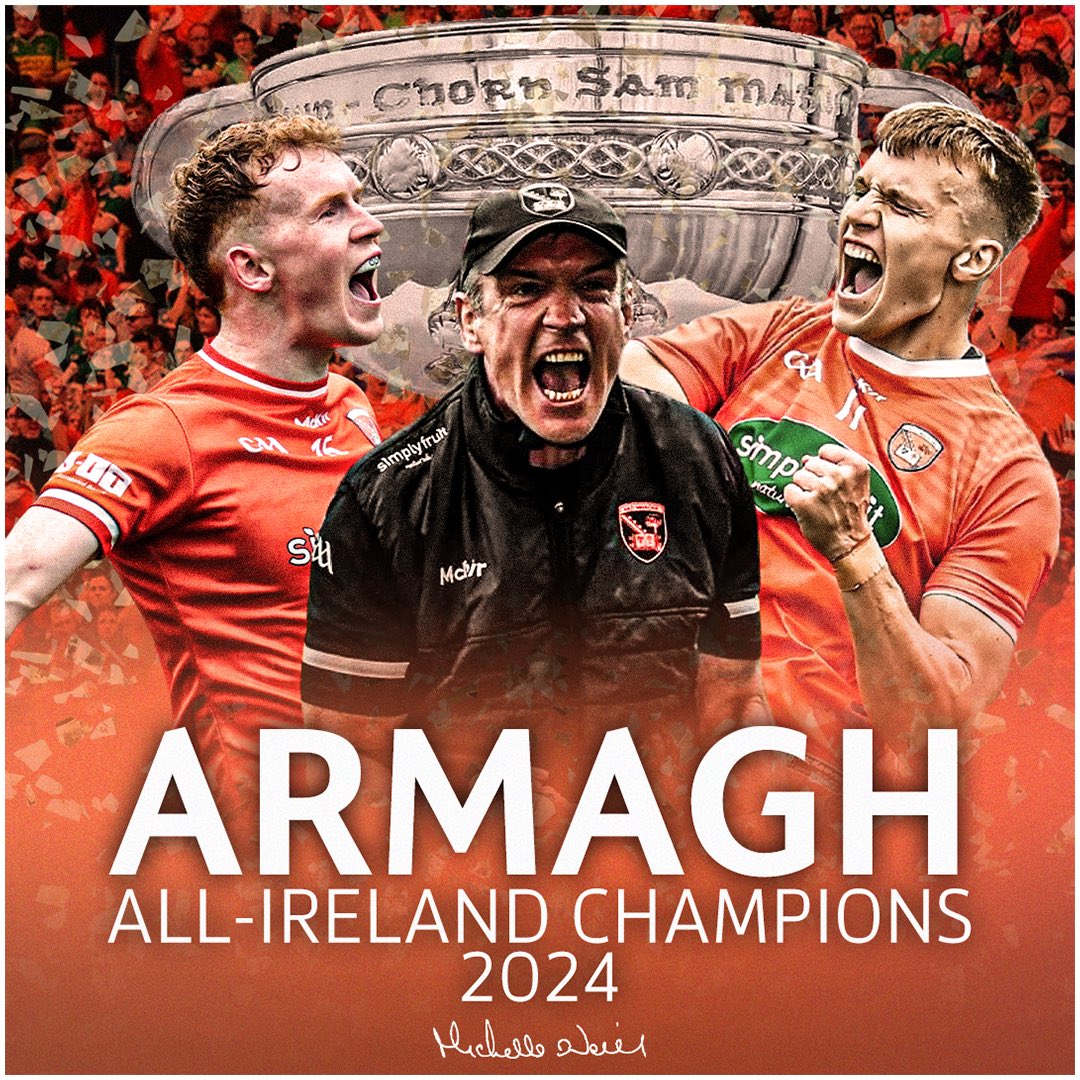 🟠⚪️ ARMAGH - ALL-IRELAND CHAMPIONS! 🏆 

Comhghairdeas to the players, staff and fans on a fantastic victory. Enjoy the celebrations!